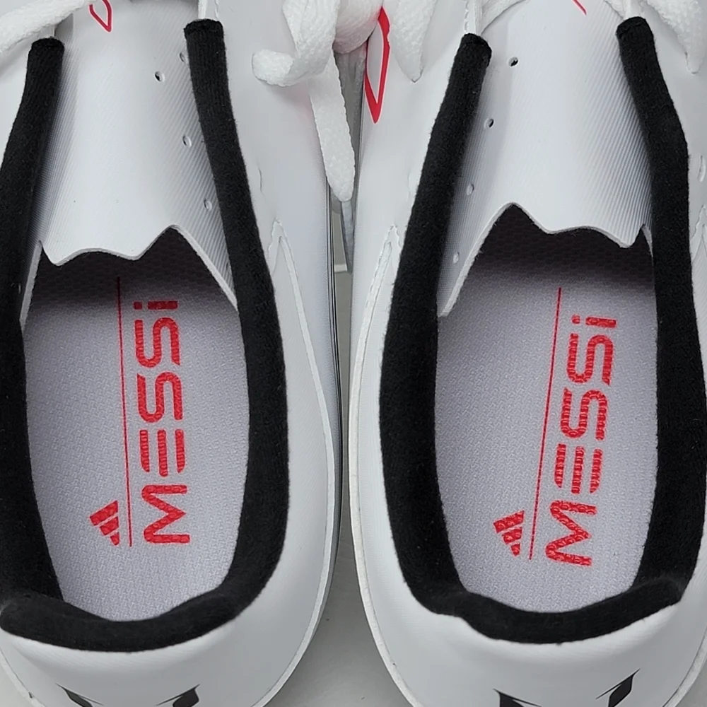 Adidas Men's F50 Messi Club FG/MG Soccer Cleats Size 10 White Silver JP7443 New